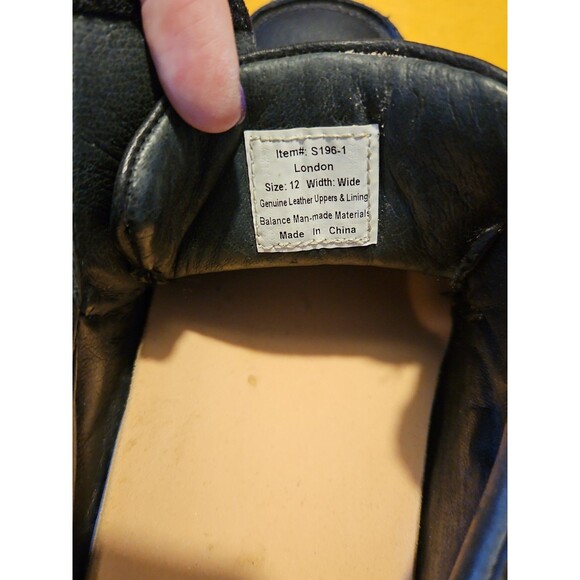 SureFit London Hook & Loop Moc Toe Shoes Soft Leather Black Men’s 12W EUC main image 9